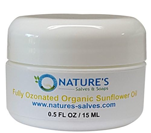 Nature's Salves and Soaps Fully Ozonated 100% Organic Unrefined Sunflower Oil - Holistic, Homeopathic, Natural, Dental,