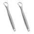 2PCS Metal Tongue Scraper, Reusable Stainless Steel Oral Tongue Cleaner for Oral Care