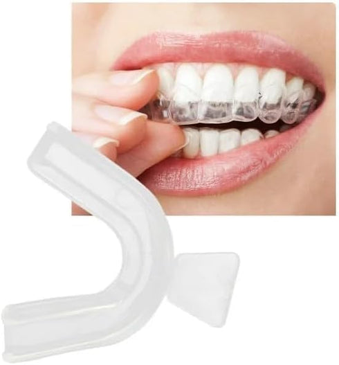 Zhuluck 4 Pcs Transparent Mouth Guard Silicone Grinding Guard Teeth Whitening Tray Sleeping Gum Shield for Sports