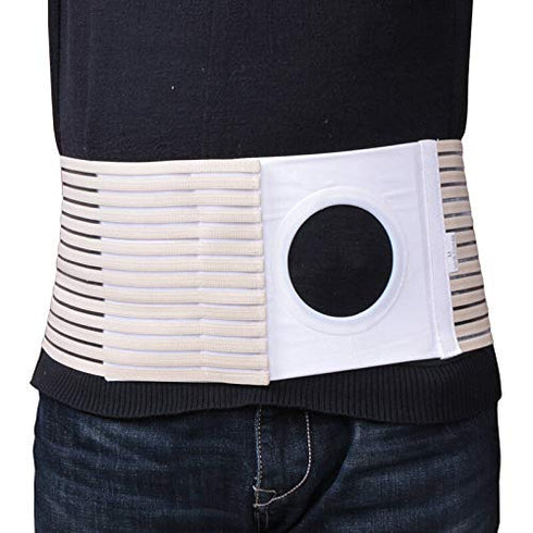 Ostomy Belt Colostomy Belt (Hole 3.14") Medical Stoma Support with Compression Support (XL: 45.28''-49.21'')