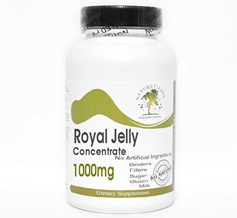 Naturetition Supplements Royal Jelly Concentrate 1000mg ~ 200 Capsules - No Additives ~