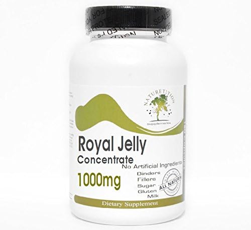 Naturetition Supplements Royal Jelly Concentrate 1000mg ~ 200 Capsules - No Additives ~
