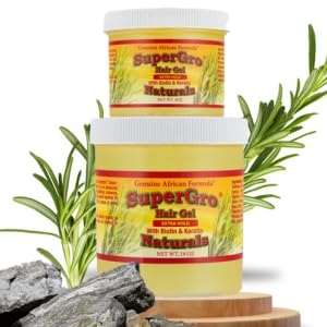 SuperGro Extra Hold Gel for Natural Hair Styling, 16 oz