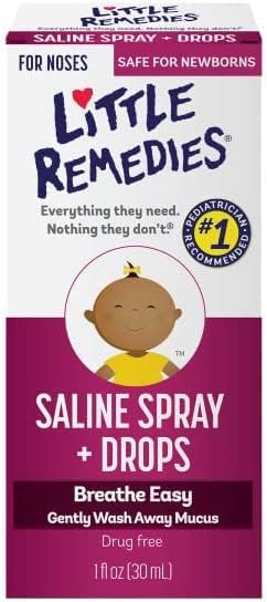 Little Remedies Saline Spray Drops, 1 Fl Oz, Pack of 2, Little Noses