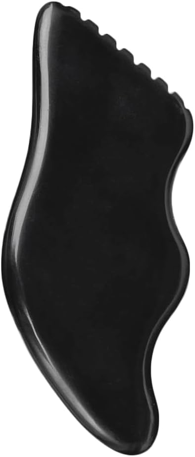 SOLUSTRE Black Bian Stone Scraping Plate Massage Oil for Face and Body