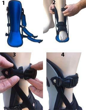 L4398 Plantar Fasciitis Adjustable Night Splint. Sleeping boot for foot stretching. P.F. Night Splint with wedge