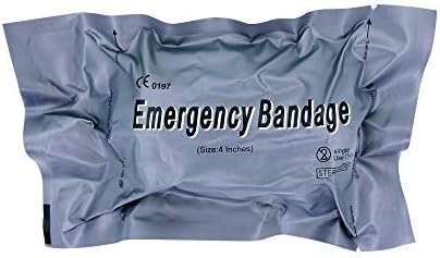 LINE2design Israeli 4” Compression Bandage, Sterile First Aid Wound Dressing - Pack of 2 for Medical Trauma Care