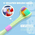 Three-Sided Soft Hair Toothbrush, 2 Pcs Random Color, Effective for Adults and Children