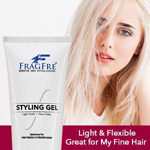 Light Hold Hair Gel Fragrance Free, 8 oz, Lightweight Styling Gel for Fine Fragile Hairs, Vegan Gluten Free