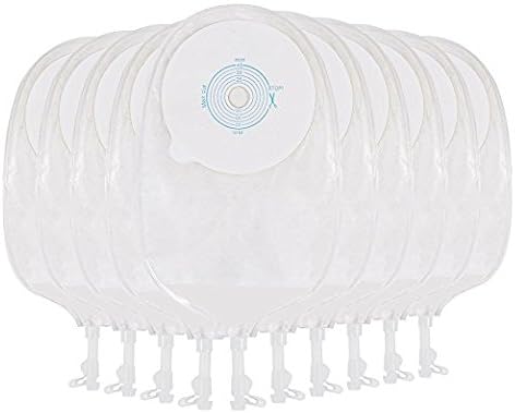 Urostomy Bag, Medical Drainable Pouch, One Piece System Cut-to-Fit, Pack of 10