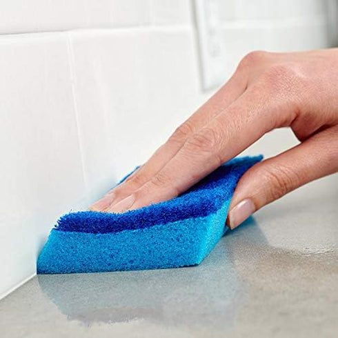 Pack 3 Count (Pack 8)) Brillo Estracell Sponges, Premium Long Lasting, Kitchen & Bathroom with Wedge Edge Variety