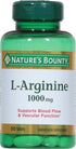 Nature's Bounty L-Arginine, Supports Blood Flow and Vascular Function, 1000 mg, Tablets, 50 Ct