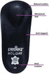 Pedag Holiday 3/4 Length Sheepskin Orthotic Inserts, Handmade in Germany, Arch Support, Black, 1 Pair, US Women 9 / EU