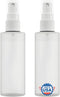 Plastic Spray Bottle Fine Mist 4 Oz, Refillable, Reusable, Portable for Household Use (2 Pack, 120 ml)