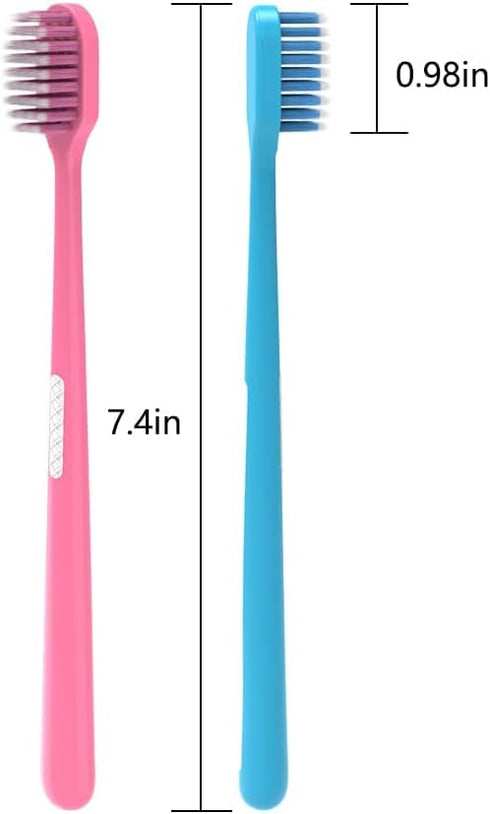 Colorful Prepasted Toothbrushes - Soft Bristles Adult Size Disposable Travel Toothbrush (24 Pieces)