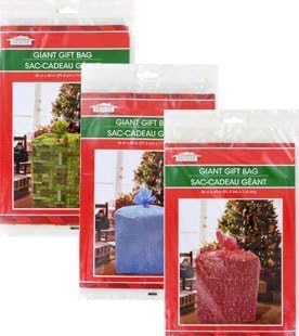 Giant Gift Bags 36 x 44 (Set of 3) - Christmas Holiday Extra Large Cellophane Bags