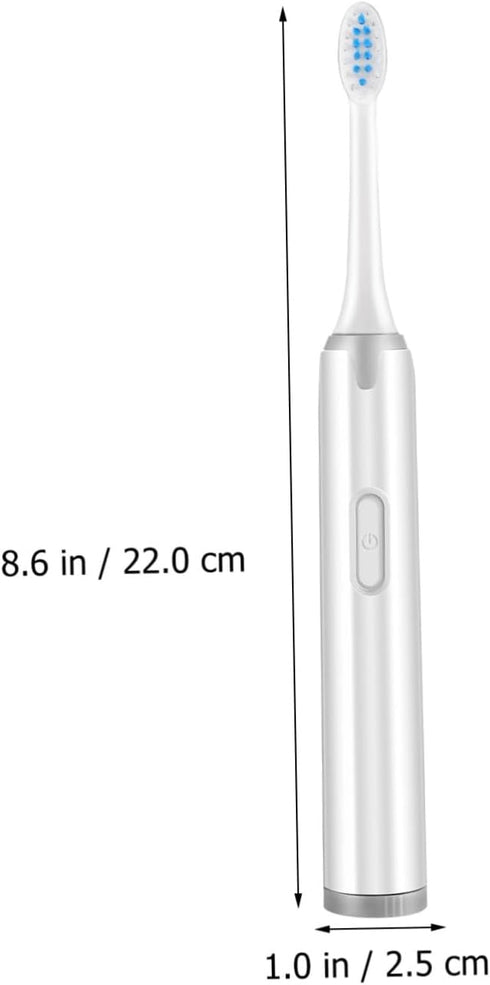 Non-Rechargeable Electric Toothbrush with Soft Brush Heads Cleaning Device Portable Design for Travel and Office Use