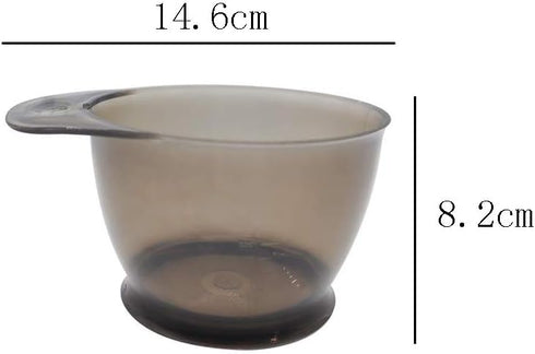 lasenersm 2 Pieces Hair Color Bowl Hair Dye Bowl Hair Color Mixing Bowl Plastic Color Mixing Tint Bowl Hair Dye Bowl Applicator Bowl Hair Dyeing Coloring Tools for Home Salon, Transparent Black by lasenersm