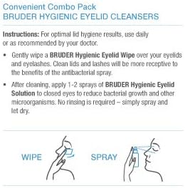 Pack Bruder Hygienic Eyelid Cleansers Value | Hygienic Eyelid Wipes & Eyelid Solution Spray | for Daily Eyelid and Lash