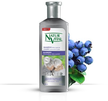 Natur Vital CERTIFIED ORGANIC Henna Shampoo for White and Gray Hair, 10.1 fl oz/300 ml