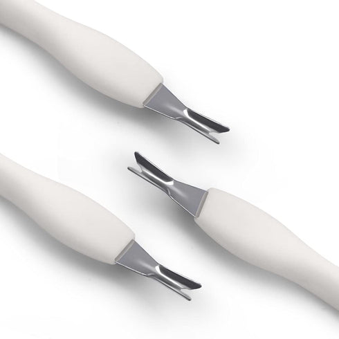 IVON Cuticle Trimmer with Pusher - 3pcs Rubber Tip Cuticle Tool for Nail Art