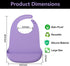 Silicone Adult Bib, Adjustable and Washable Bib for Men & Women, Waterproof for Elderly with Crumb Catcher