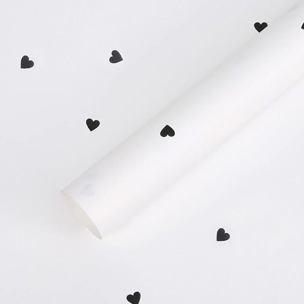 20 Sheets Solid Color Love Heart Flower Wrapping Paper, Waterproof Florist Supplies, 22.8x22.8Inch