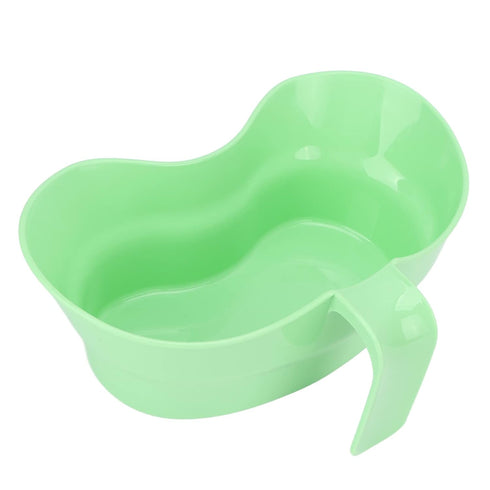 Large Kidney Shaped Oral Care Basin, Portable Toothbrushing Tray with Handle for Bedridden Patients, Elderly, or Sick
