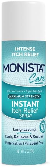 Monistat Instant Itch Relief Spray for Women, Maximum Strength Feminine Care, 2 oz (Pack of 3)