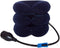 Upgraded Premium Flannel Inflatable Cervical Neck Traction Pillow - Pain Relief Collar (for Adults, Dark Blue)