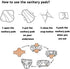 6Pcs Reusable Waterproof Menstrual Pad Sets, 1Pc Mini Wet Bag, 5Pcs Heavy Flow Microfleece Pads