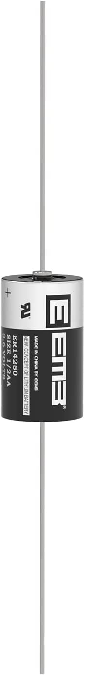 EEMB ER14250 1/2AA 3.6V Lithium Battery with AX Solder Tabs