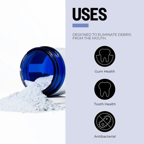 PurO3 Ozonated Ozone 37g Toothpaste Powder Fluoride Free Organic Remineralizing Tooth & Gum Cleaning Natural Teeth