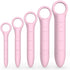 QoQiu 5-Pack Silicone Dilators for Pelvic Floor for Women with Fine Scales, Pink with Storage Bag, Pelvic Wand
