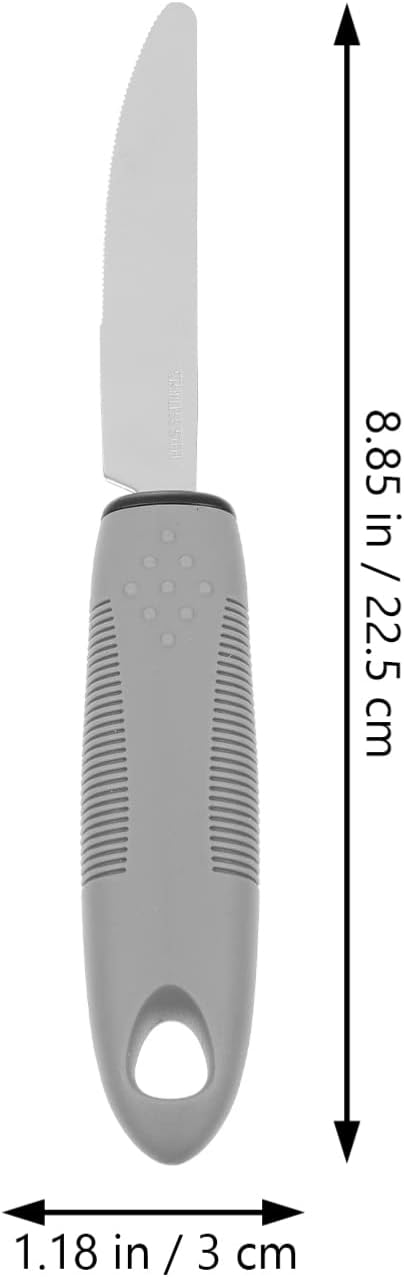 3Pcs Adaptive Utensils Set for Elderly: Weighted & Handicapped, Easy Grip Stainless Steel