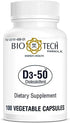 Bio-Tech Pharmacal Vitamin D3 (D3-50 50k IU, 100 Veg Count)