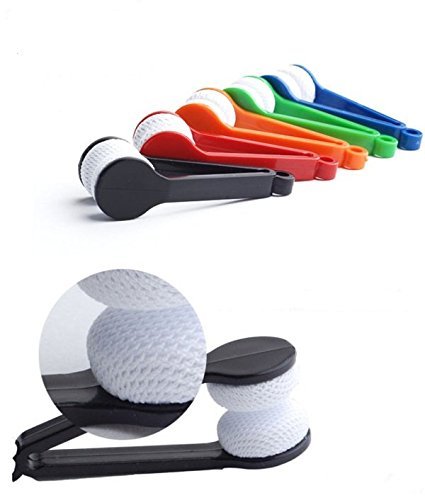 12 pcs Mini Sunglasses Microfiber Spectacles Cleaner Brush, Random Color