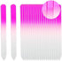 SIUSIO 40 Pack Czech Crystal Glass Nail Files, Double Sided Etched Surface, Gradient Rainbow Color for Nails