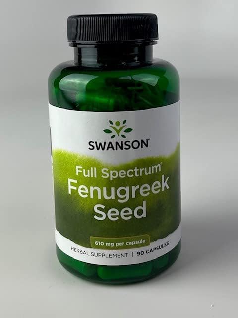 Swanson Full Spectrum Fenugreek Seed | 90 Capsules | Herbal Supplement | 610 Milligrams