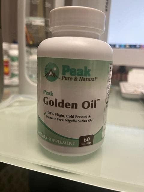 Peak Pure & Natural Black Seed Oil Supplement - Cold Pressed Organic Black Seed Oil for Digestive Health, 60 Capsules