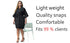 PERFEHAIR Salon Client Gown Robes Cape - Hair Salon Smock for Clients, Kimono Style, 5 Snap Closures