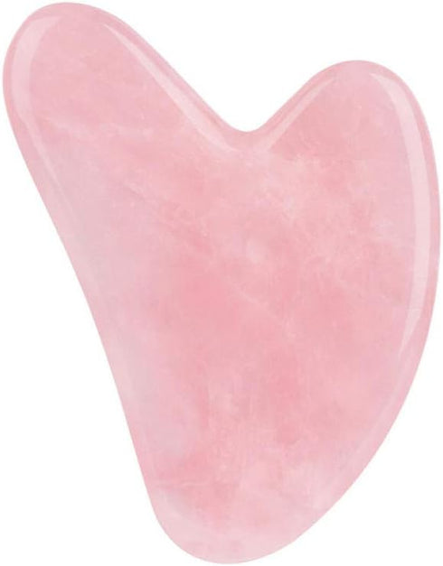 LadyCent Natural Jade Guasha Stone Board Massage, Rose Quartz Guasha Plate Jade Face Massager Scrapers Tools for Face