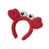 Red Crab Claw Headband for Women, SPA Skin Care Facial Hair Band Makeup Washing Accessories