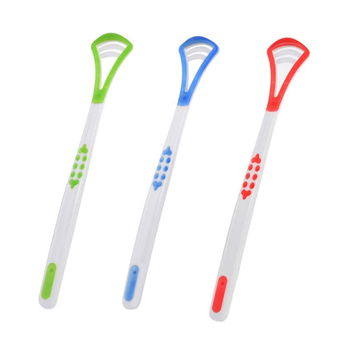 Meyrwoy Tongue Scraper Tongue Cleaning Brush Scraping Tools Scrubber for Healthy Care Mouth Hygiene Green