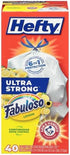 Hefty Ultra Strong Tall Kitchen Trash Bags, 13 Gallon, 40 Count Fabuloso Lemon Scent