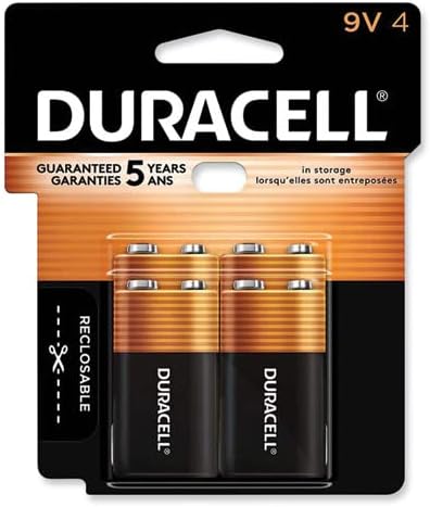 CopperTop Alkaline Batteries, 9V, 4 Pack