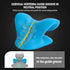 Neck and Shoulder Relaxer: Advanced Cervical Traction Device for TMJ Pain Relief and Neck Stretcher (Blue)