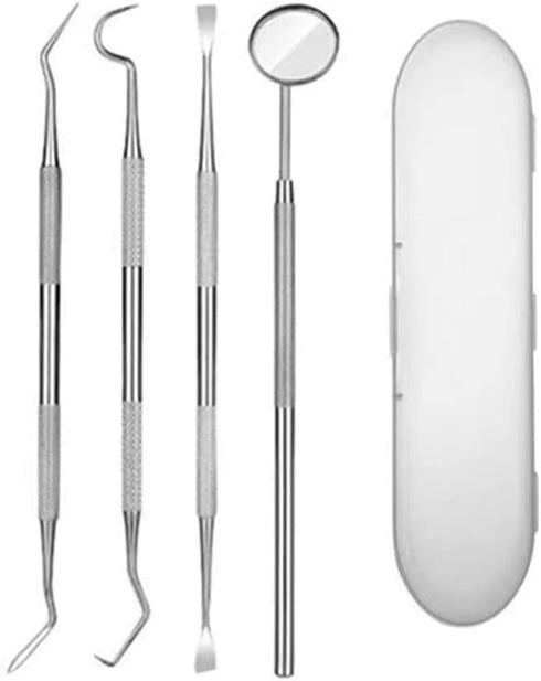 Dental Tools Kit, Dental Picks, Teeth Cleaning Tools Set, Stainless Steel Tooth Scraper, Plaque Tartar Cleaner with Case