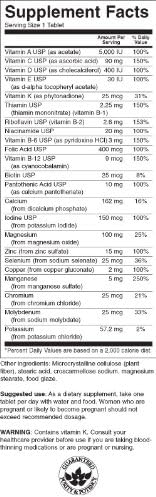 Swanson Century Formula Multivitamin without Iron - 130 Tabs