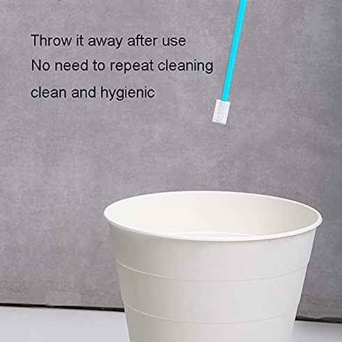 100PCS Disposable Crevice Cleaning Brush Tool Kit | Toilet Brush Disposable, Toilet Seat Cleaner Tool Disposable